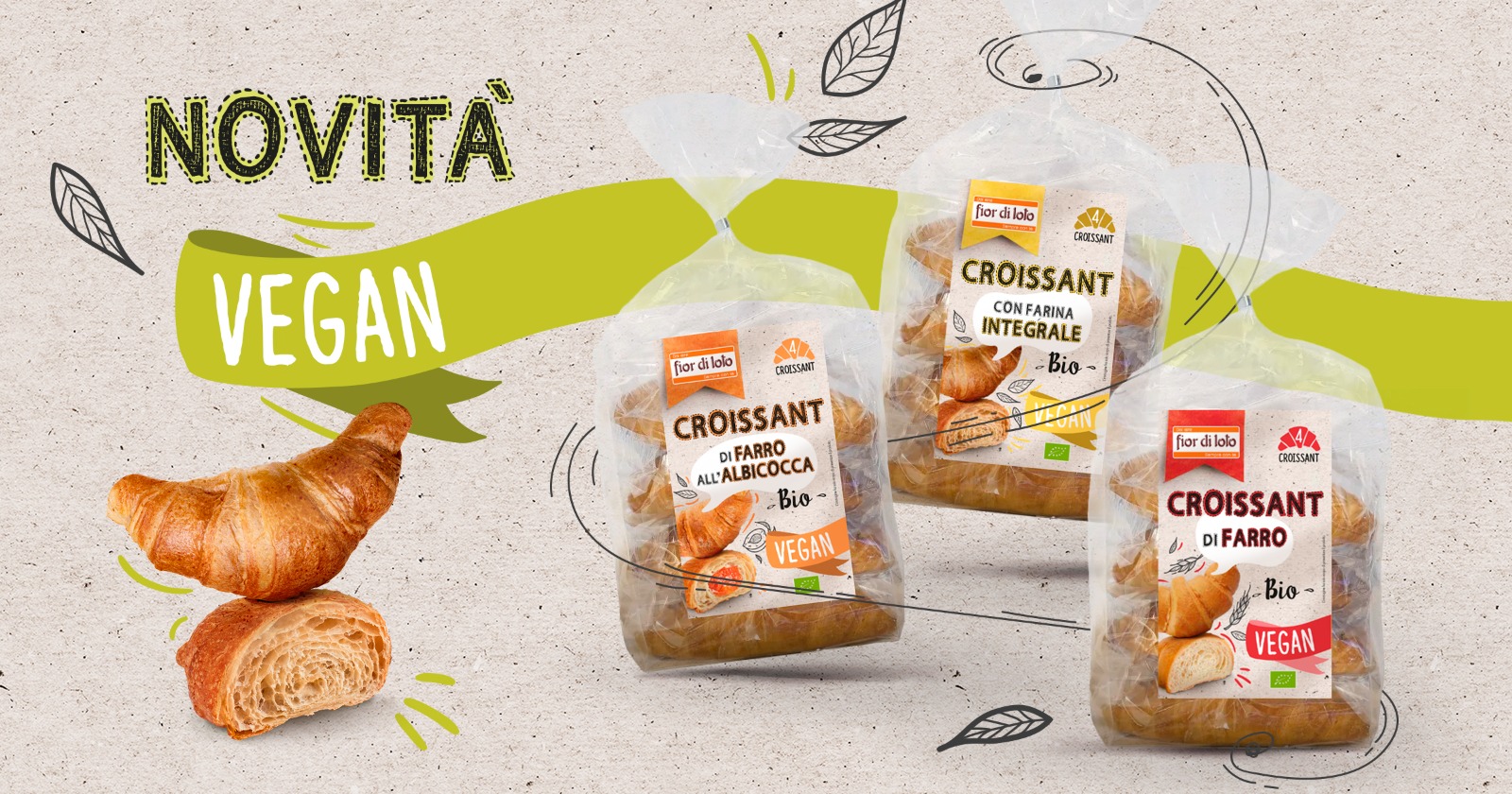 Nuovi Croissant vegan Fior di Loto